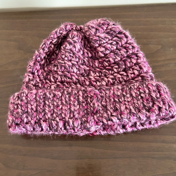 Handmade Knit Adult Heart Beanie - Picture 3 of 5